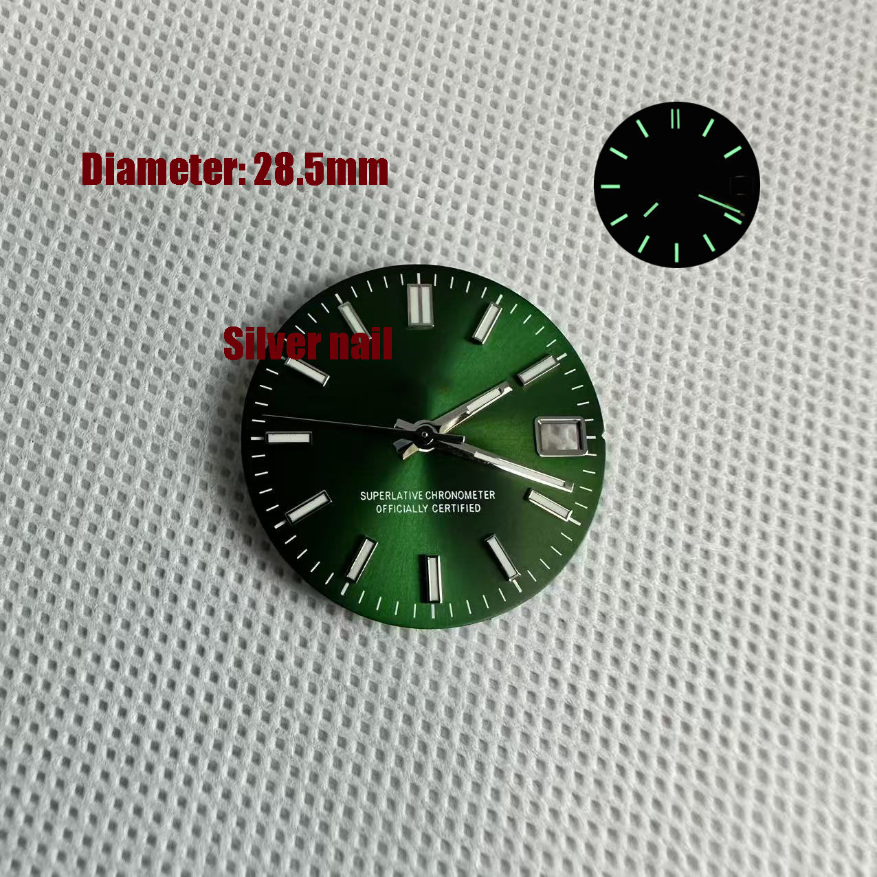 Esfera verde de 28.5mm con log - Reel Case reseña y precio
